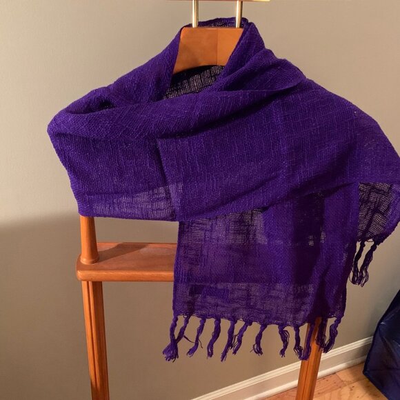 PURPLE KNIT SCARF - Picture 3 of 4